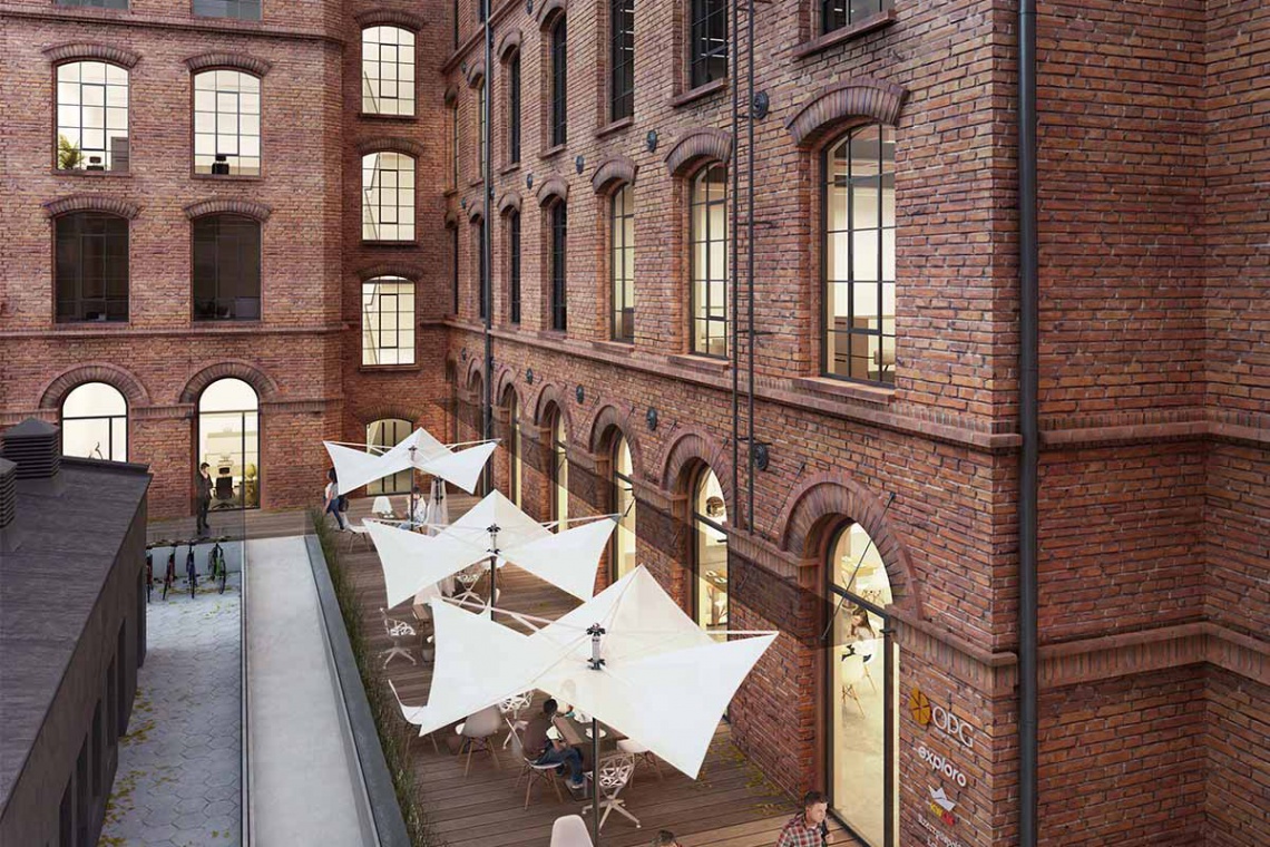 Projekt inwestycji Sepia Office w Łodzi, fot. materiały prasowe Komercyjna odsłona historycznych obiektów tylko dla... odważnych
