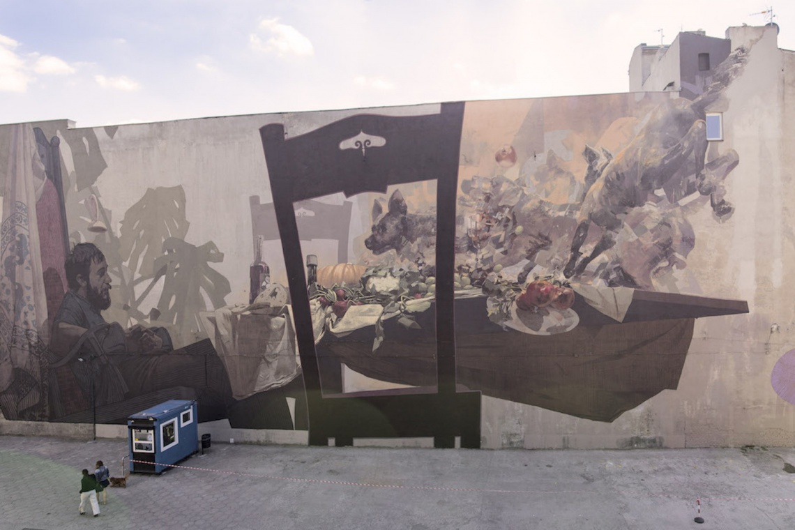 Mural trójki artystów – Grupy Etam i Roberta Procha, który powstał w centrum Łodzi (mat.pras.) Osiem dni i takie efekty! Nowy mural grupy Etam Cru i Roberta Procha przy OFF Piotrkowska