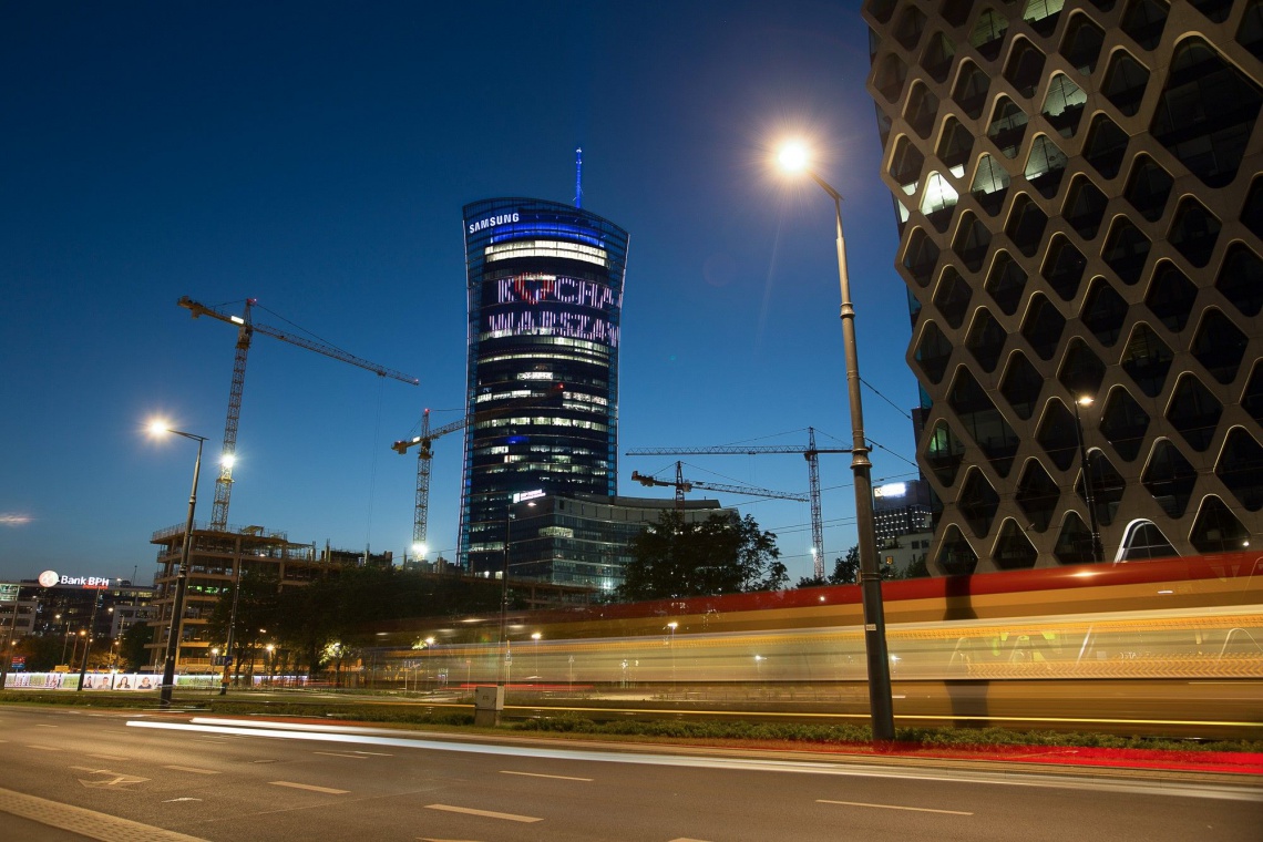 Warsaw Spire , fot. materiały prasowe Imponująca iluminacja dla Warsaw Spire