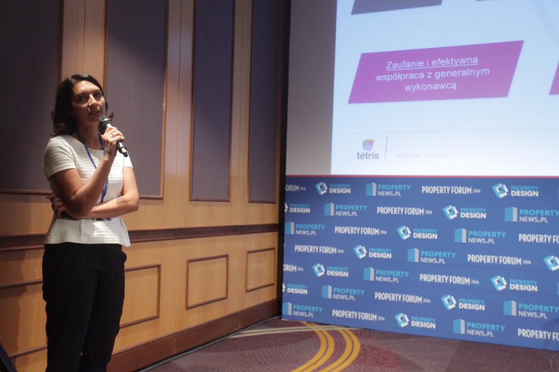 Magdalena Ruta, Asset Manager for Polish Portfolio, GLL Real Estate Partners GmbH podczas konferencji Property Forum Design & Build pomaga osiągnąć efekt „wow“