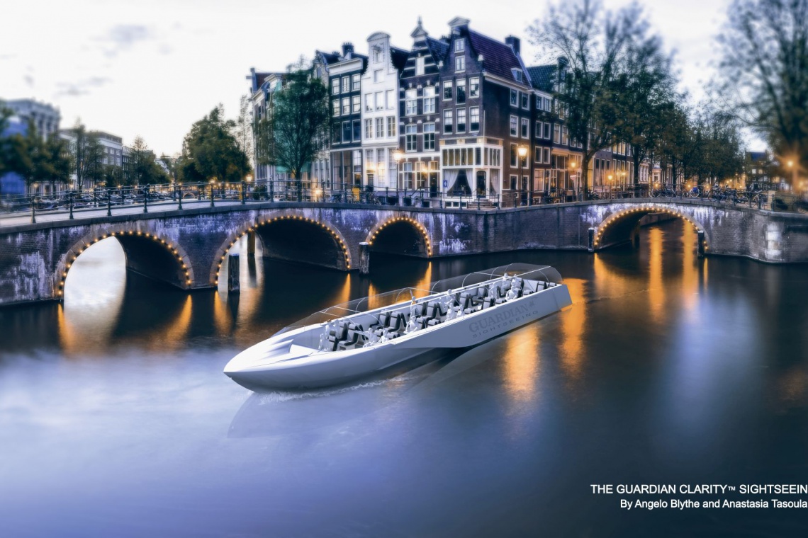 Pierwszą nagrodę w wysokości 10.000 euro przyznano Angelo Blythe'owi i Anastasi Tasouli Kontzes za ich koncepcję "Guardian Clarity Sightseeing Boat" Oto zwycięskie projekty studentów. Tu szkło gra pierwszą rolę