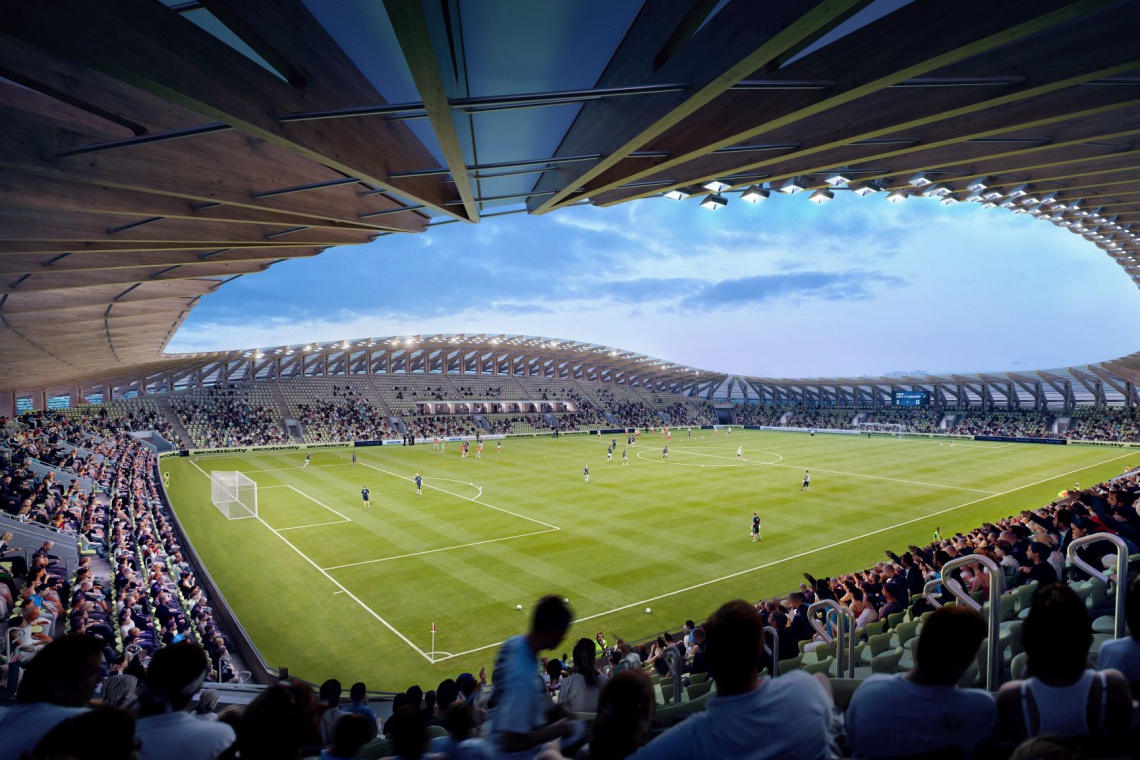 fot. materiały prasowe Zaha Hadid Architects Niezwykły stadion z... drewna. To projekt Zaha Hadid Architects