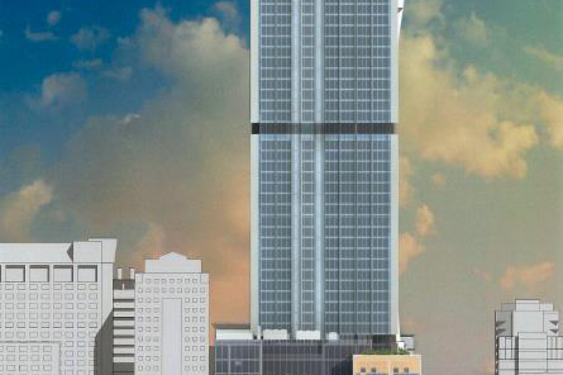 Ritz-Carlton Hotel Auckland Wieżowiec z widokiem na morze