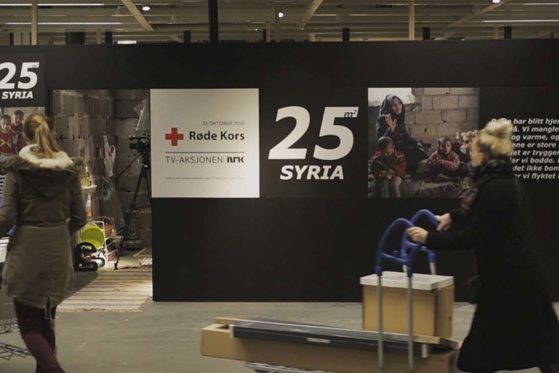 25 metrów kwadratowych Syrii w Ikea. Mocna wystawa w norweskim sklepie