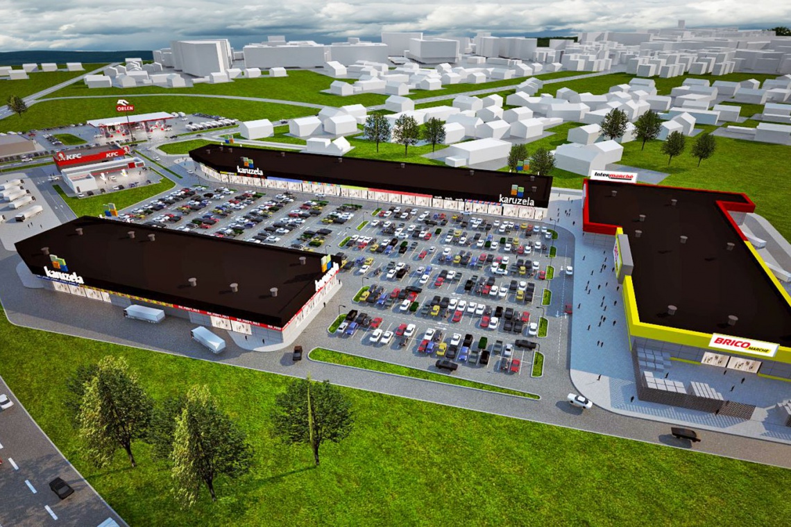fot. materiały inwestora Nowy park handlowy w Świebodzinie według koncepcji Bose International