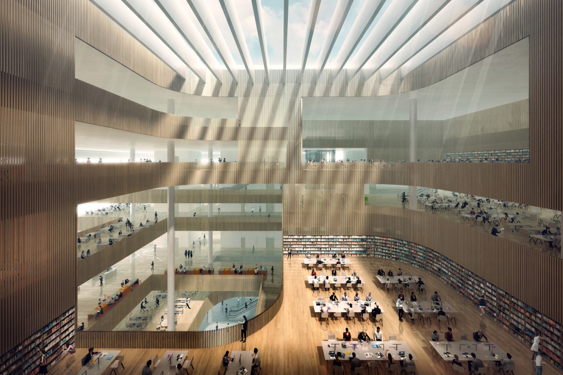 fot. mat. prasowe Zjawiskowa biblioteka w centrum chińskiego ogrodu