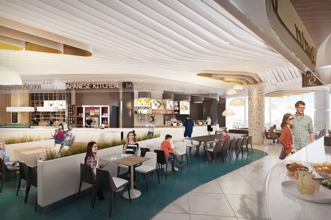 Płocka galeria stawia na food court fot. materiały prasowe Strea food court z motywem... płynącej Wisły