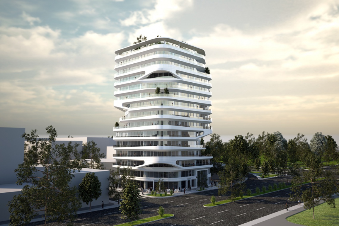 L+A Arquitectos Świetlista wieża z nietuzinkową fasadą. To projekt L+A Arquitectos