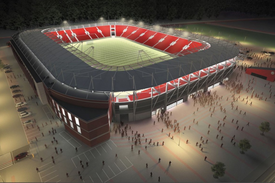 Wizualizacja stadionu przy al. Piłsudskiego w Łodzi, fot. UM Łódź Stadion Widzewa gotowy do zwiedzania