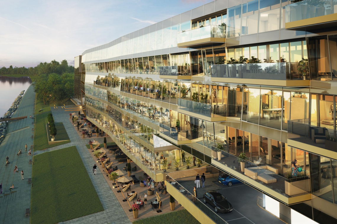 The Tides fot. materiały prasowe Luksus z widokiem na Wisłę. Czy The Tides zdobędzie Property Design Awards?