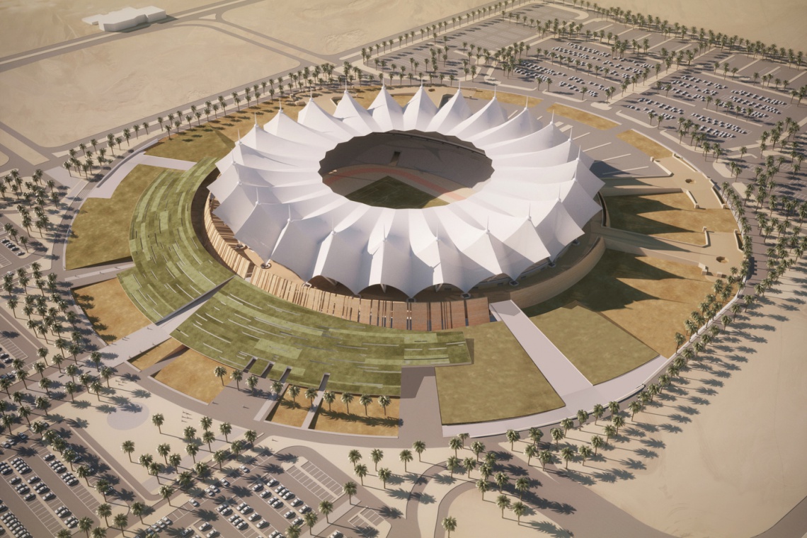 King Fahd International Stadium Stadion jak namiot. Owoc włoskiej myśli architektonicznej