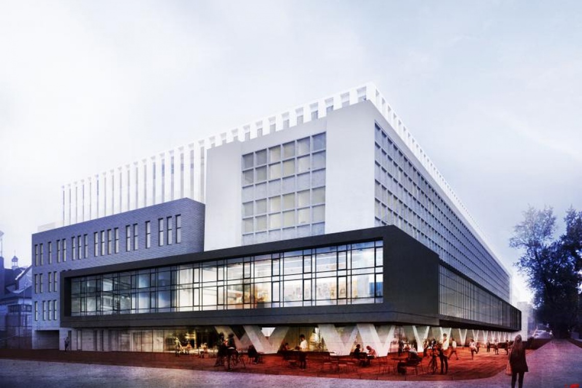 fot. mat. architektów Nowoczesny akademik według Grupy 5 Architekci
