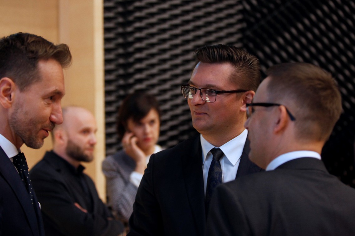 Piotr Kraśko - dziennikarz; Marcin Krupa - prezydent Katowic; Wojciech Kuśpik - prezes PTWP SA Design, architektura, nieruchomości – moda, trendy, inspiracje. II edycja 4 Design Days za nami