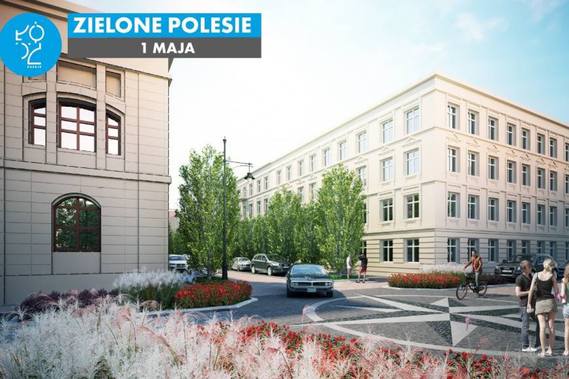 fot. UM Łódź Róża wiatrów i nowy woonerf w Łodzi
