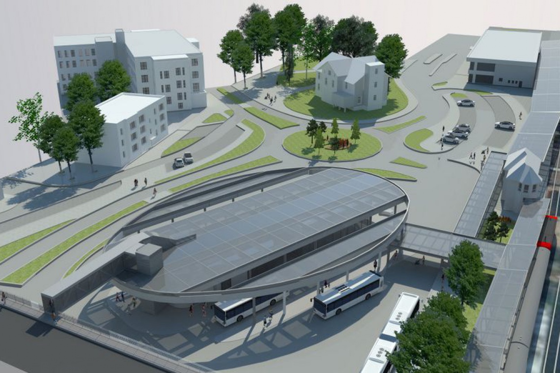 fot. MZK ZIelona Góra Skanska buduje nowe centrum przesiadkowe w Zielonej Górze
