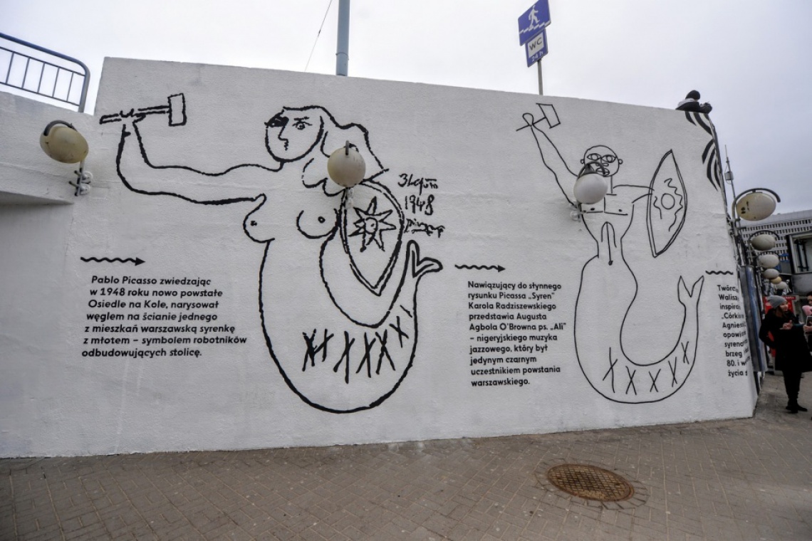 fot. UM Warszawa Nowe murale przy stacji metra Centrum
