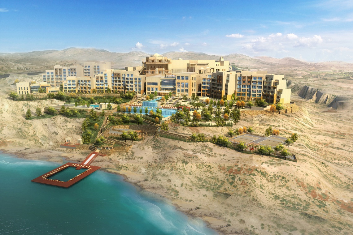 Hilton Dead Sea Resort & Spa Z widokiem na Morze Martwe. Niezwykły projekt hotelu