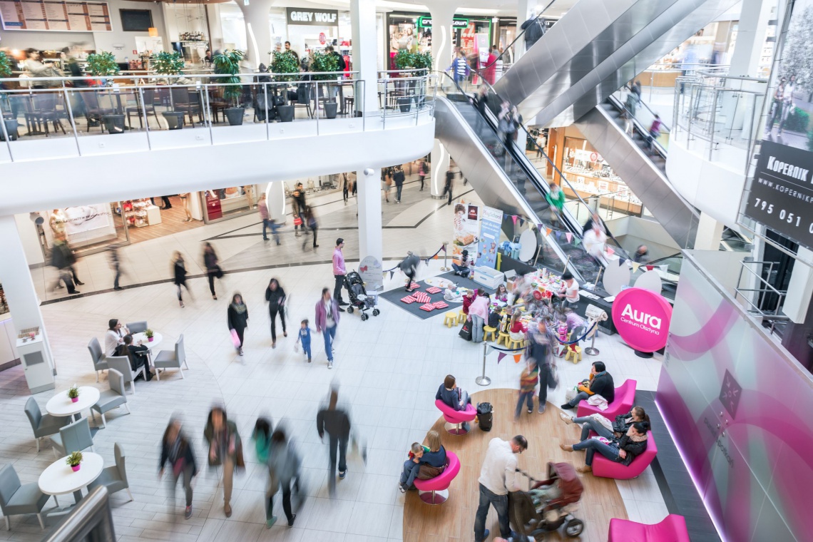 Aura Centrum Handlowa odnowa w designerskim stylu