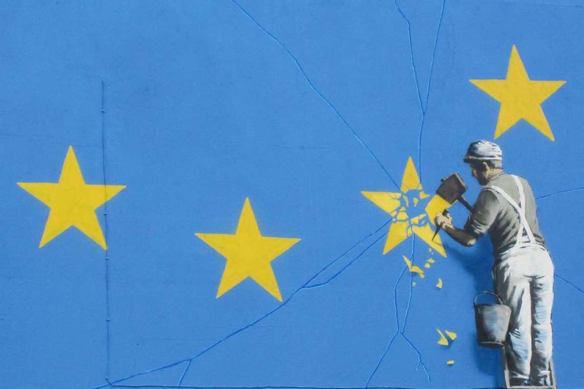 fot. Instagram.com/Banksy Nowy mural Banksy'ego w Dover. Artysta komentuje Brexit