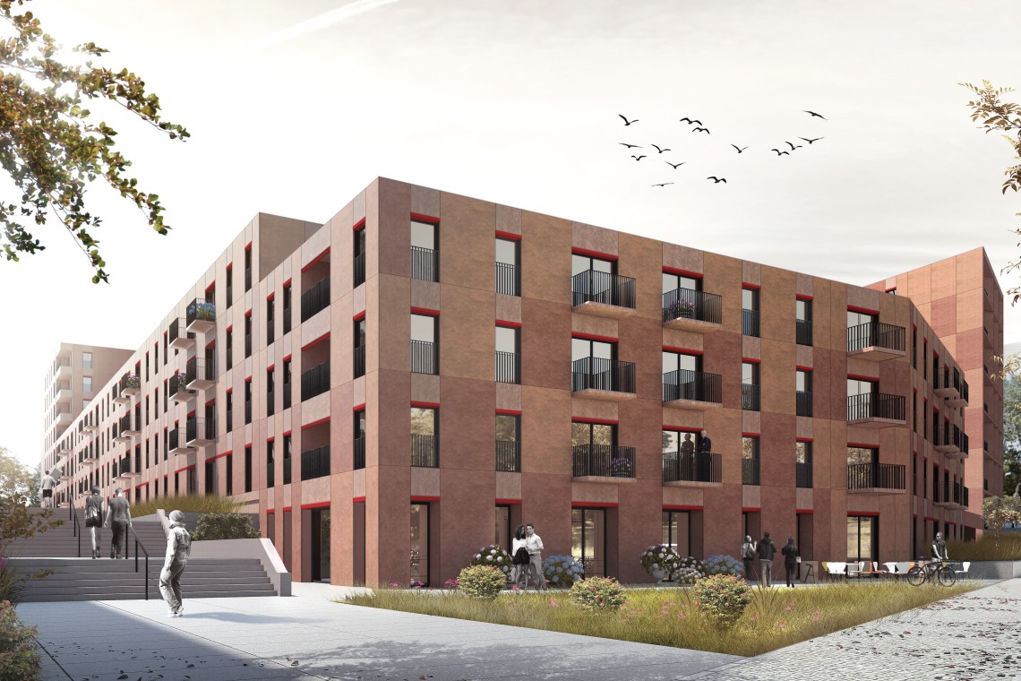 Projektanci z pracowni 22 Architekci zwyciężyli w konkursie na opracowanie zabudowy mieszkaniowej przy ulicy Górniczego Dorobku w Katowicach fot. mat. prasowe Pracownia 22 Architekci zwycięzcą konkursu BGK Nieruchomości