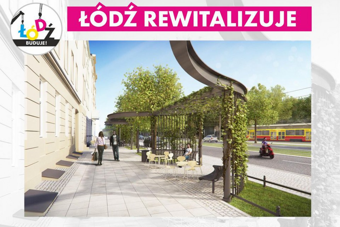 Wizualizacja ul. Północnej po przebudowie, fot. UM Łódź Łódź dba o estetykę przestrzeni miejskiej