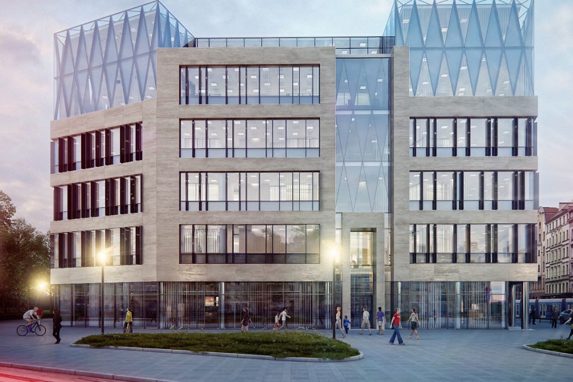 Wrocław 101 Butikowe biura za wyjątkową szklaną fasadą. Zobacz projekt RKD Architects