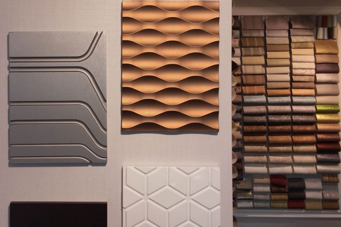 Ekspozycja paneli dekoracyjnych fot. mat. prasowe Wall Design Cafe - zainspiruj się tapetą
