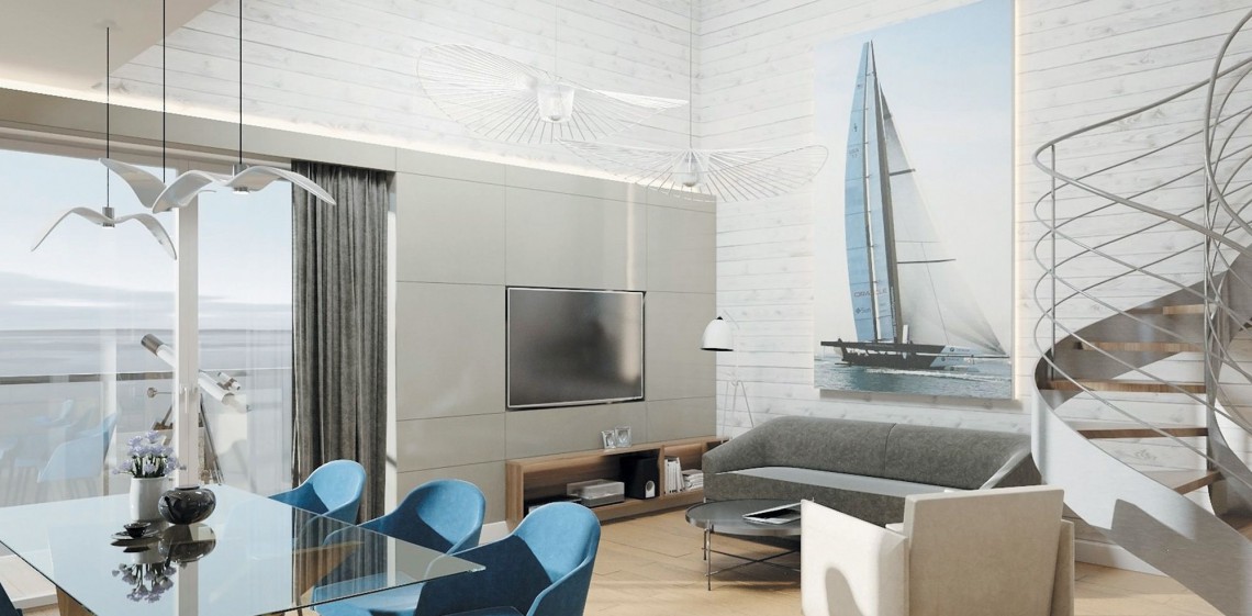 Mewy, żagle i białe drewno, czyli nowy aparthotel w Krynicy Morskiej   