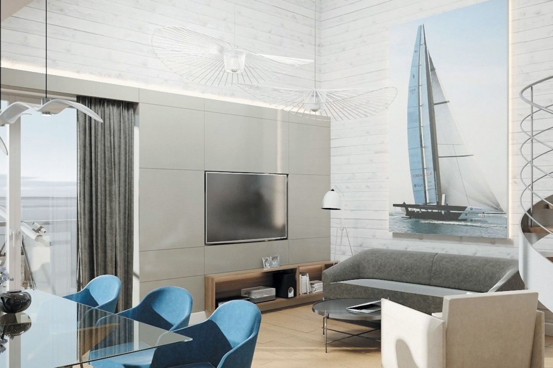 Mewy, żagle i białe drewno, czyli nowy aparthotel w Krynicy Morskiej   