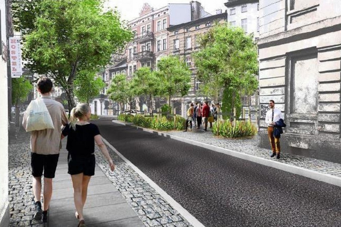 Ul. Rybaki w Poznaniu zyska więcej zieleni (fot.poznan.pl) Poznańska ulica utonie w zieleni