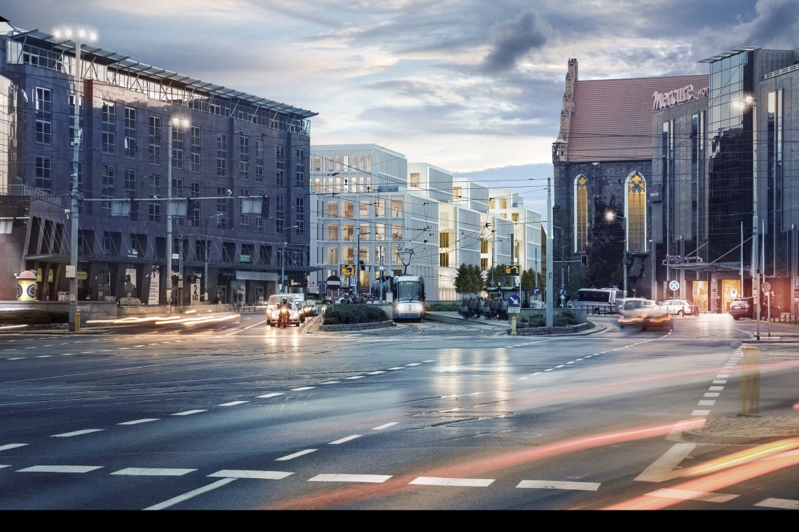 Nowy Targ fot. Skanska Skanska pokazała najnowsze wizualizacje inwestycji we Wrocławiu
