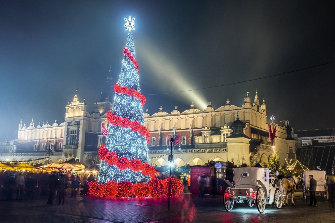 Krakowski rynek rozbłyśnie czterdziestoma tysiącami światełek