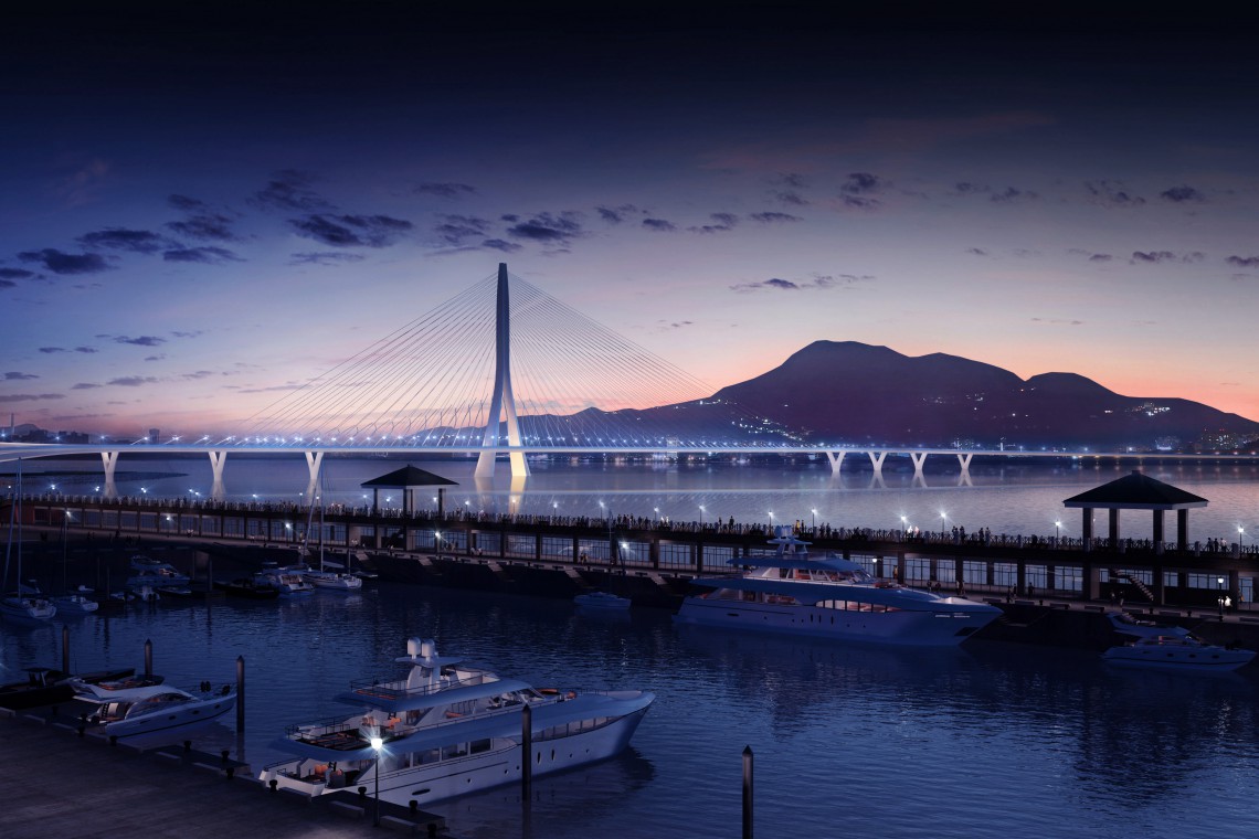 Danjiang Bridge by Zaha Hadid Architects, render by VisualArch Nowy wymiar projektowania. Powstaje jedyny taki most na świecie