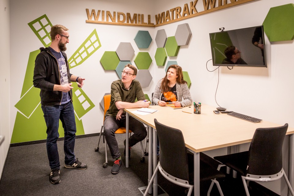Strefa Windmill w biurze Goyello, fot. Goyello Biuro Goyello w Olivia Business Centre to rowerowa podróż po polsko-holenderskiej krainie