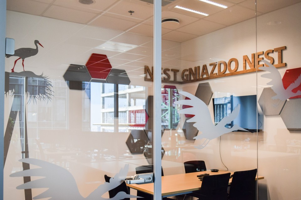 Sala spotkań Nest w biurze Goyello, fot. Goyello Biuro Goyello w Olivia Business Centre to rowerowa podróż po polsko-holenderskiej krainie