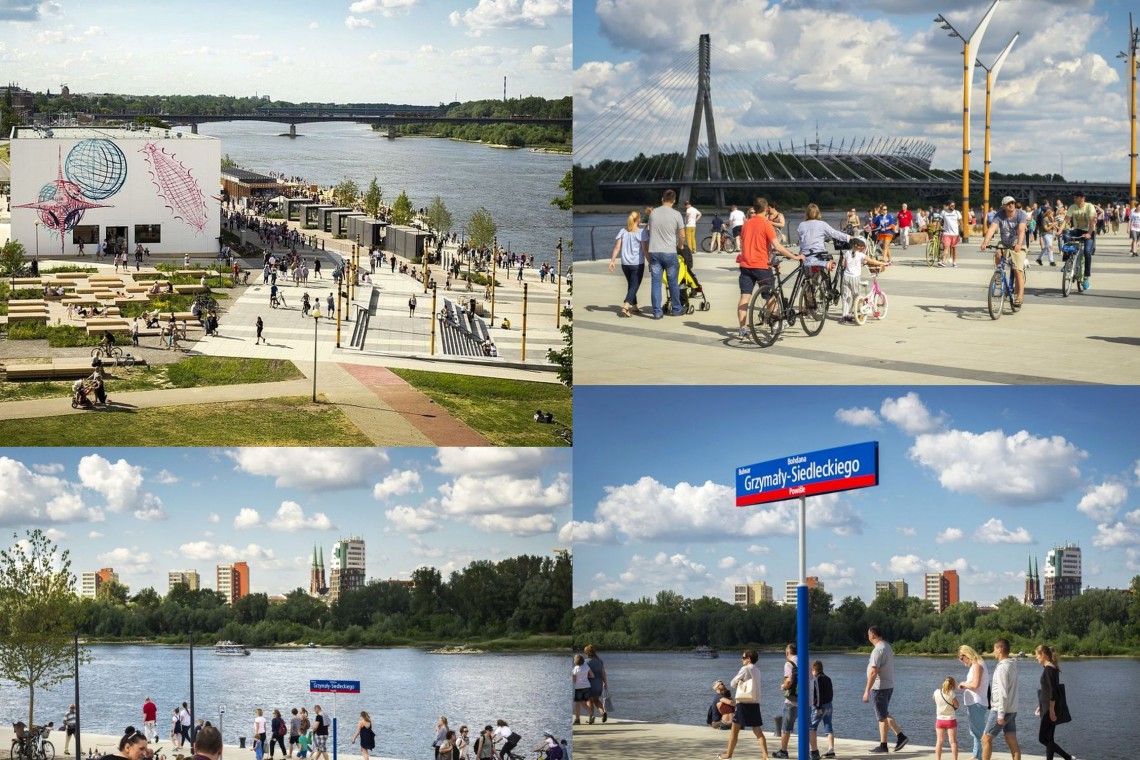 fot. UM Warszawa Bulwary wiślane - jedne z najpiękniejszych w Europie. Projekt wart nagrody