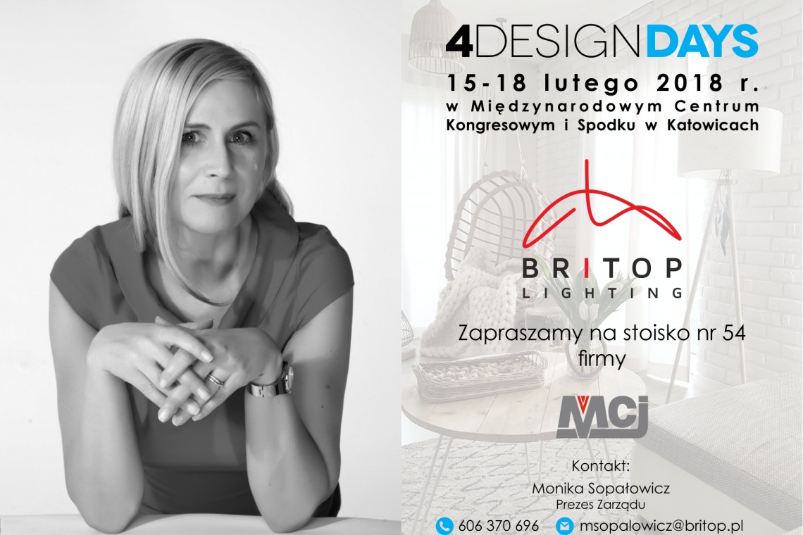fot. mat. pras. Britop Lighting zaprasza na 4 Design Days