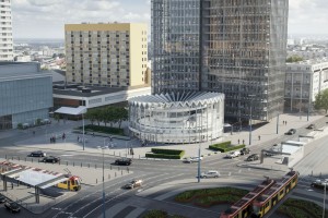 Rewitalizacja Rotundy PKO Banku Polskiego - trwa budowa części naziemnej