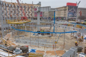 Rewitalizacja Rotundy PKO Banku Polskiego - trwa budowa części naziemnej