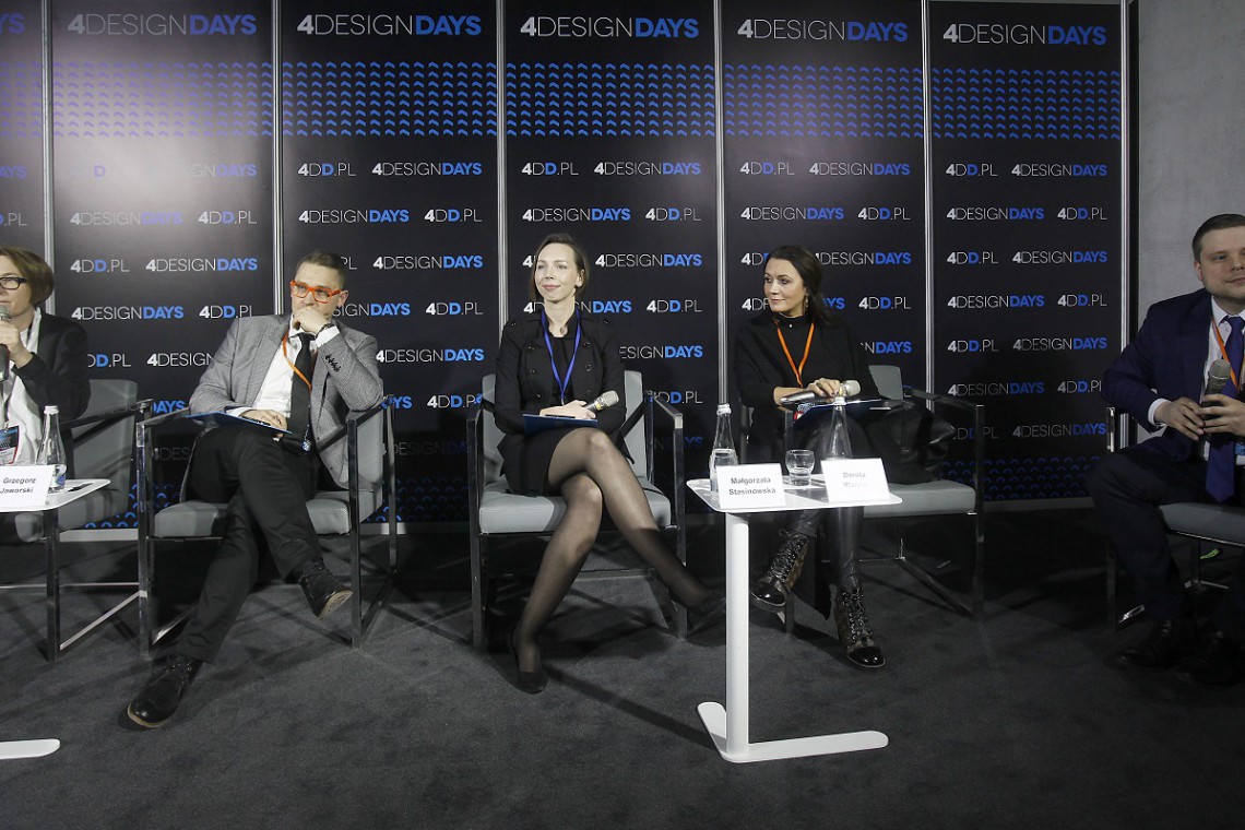 Paneliści podczas sesji "Designerski start-up", fot. PTWP Co odróżnia start-upy? Design!