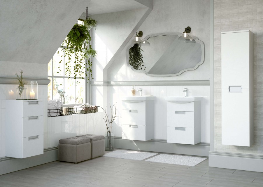 DAHLIA_FURNITURE_Cersanit_Salonowy look fot. mat. prasowe Łazienka 2018 roku - modne kierunki, formy, barwy i wzory