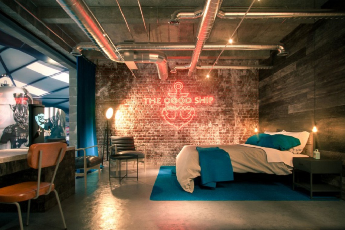 DogHouse Ellon, hotel przy szkockim browarze BrewDog, fot. BrewDog.com Hotel BrewDog - zadziorne wnętrza i raj dla piwoszy