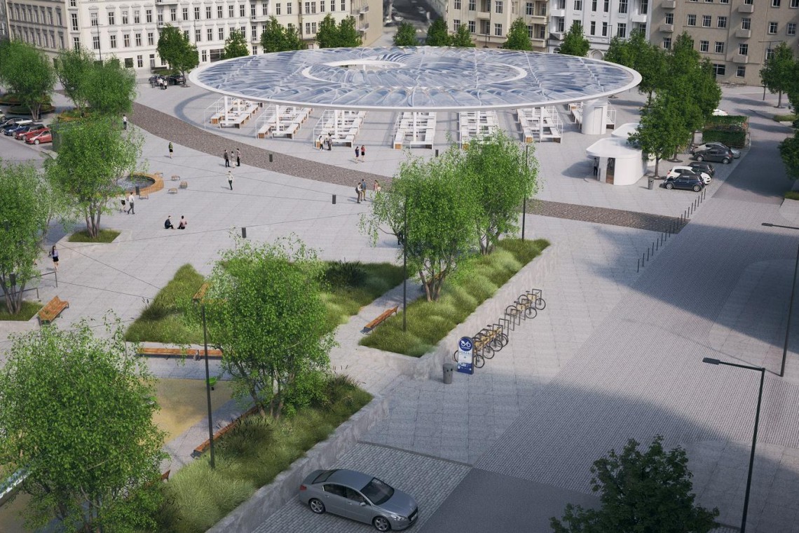 Rynek Łazarski czeka przebudowa, fot. UM Poznań Trzech wykonawców chętnych do przebudowy Rynku Łazarskiego w Poznaniu