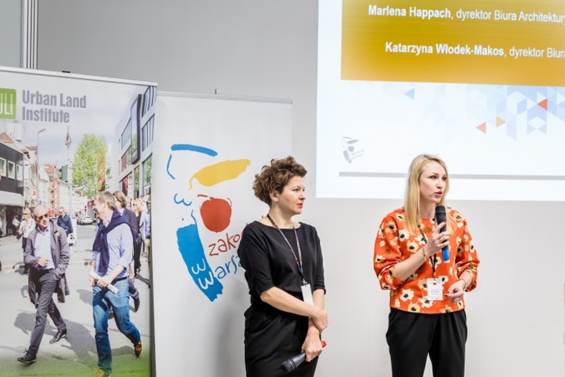 Marlena Happach, dyrektor Biura Architektury i Planowania Przestrzennego i Katarzyna Włodek-Makos, dyrektor Biura Rozwoju Gospodarczego, fot. UM Warszawa Rewitalizacja po warszawsku