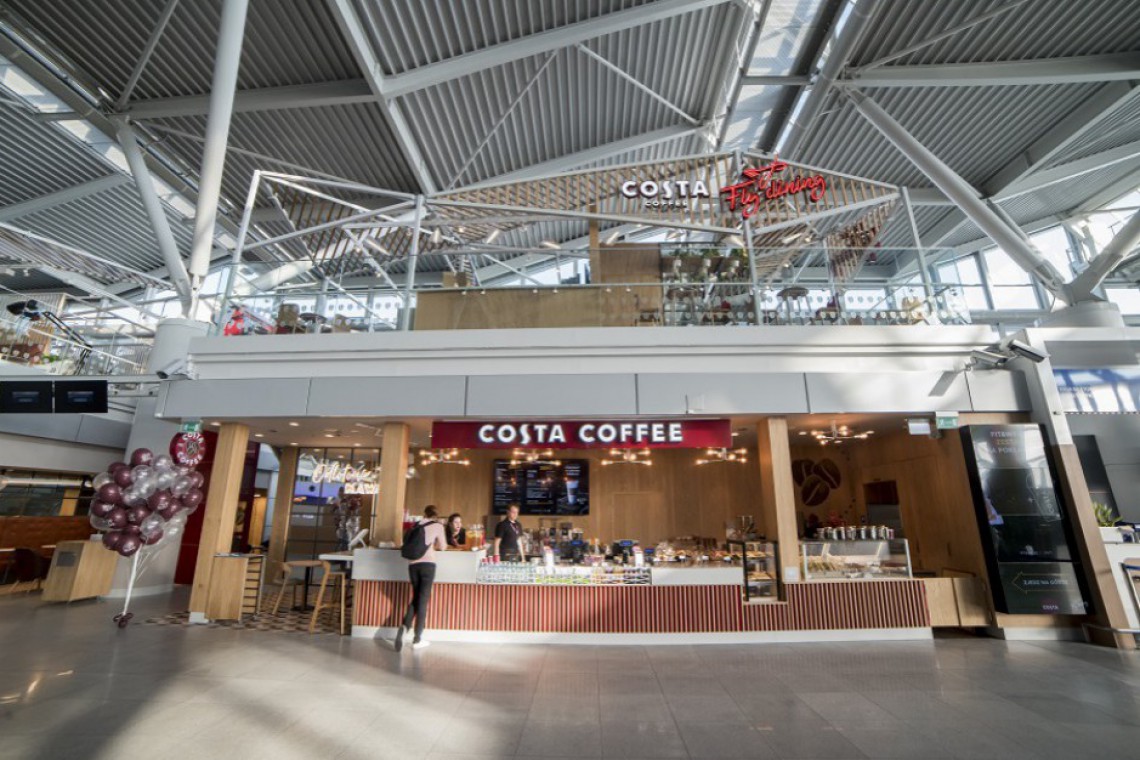 fot. mat. pras. Costa Coffee FlyDining zawitała na Okęcie