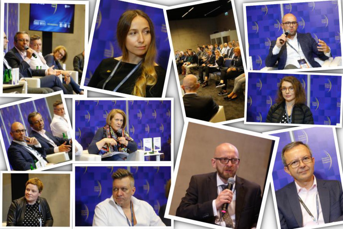 Prelegenci podczas sesji "Biznes i emocje – dizajn we współczesnej gospodarce" na Europejskim Kongresie Gospodarczym 2018, fot. PTWP EEC 2018: Biznes i emocje – dizajn we współczesnej gospodarce. Prelegenci w obiektywie