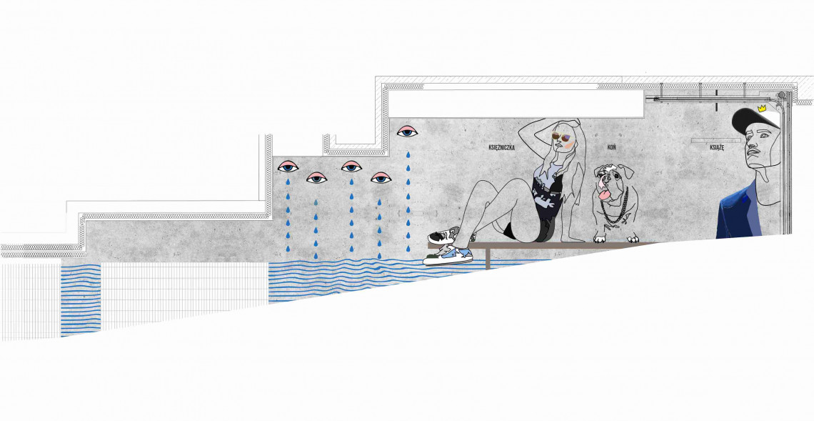 Bulwary Książęce_projekt muralu_Legenda Księcia Witolda_Ewa Markowska fot. mat. prasowe Studentka zaprojektowała wyjątkowy mural