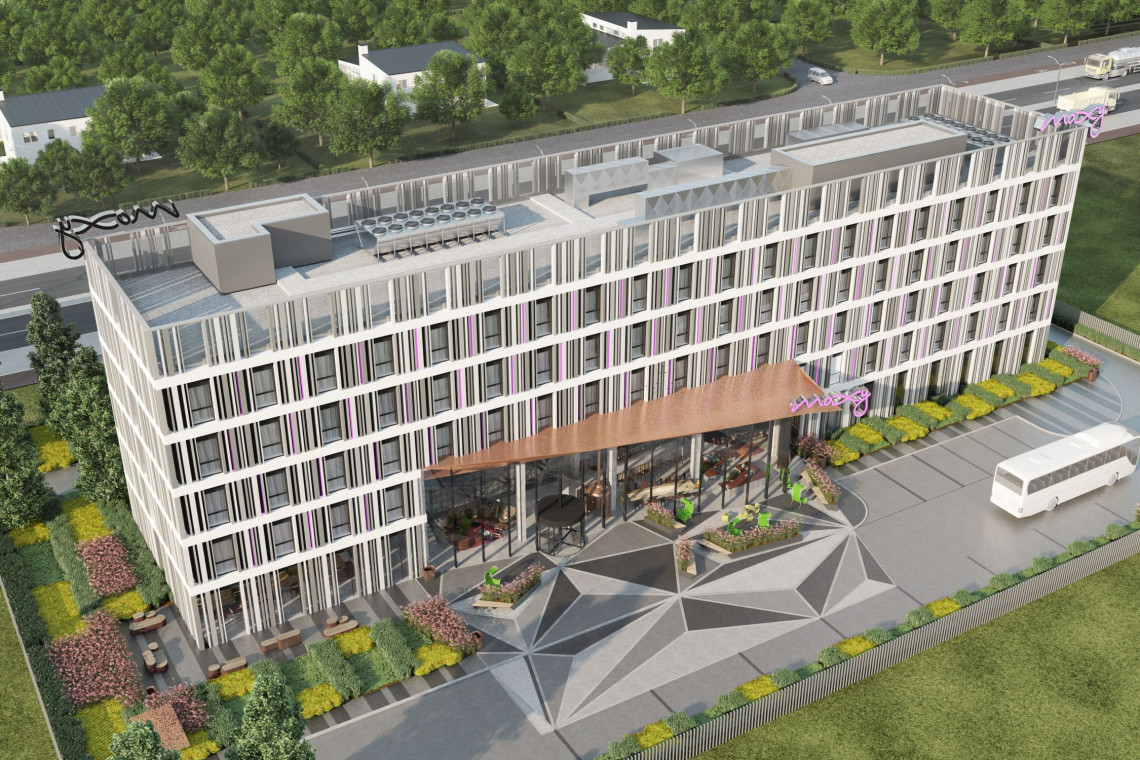 W Poznaniu na lotnisku Ławica rozpoczyna się budowa hotelu Moxy. To projekt Emkaa Architekci