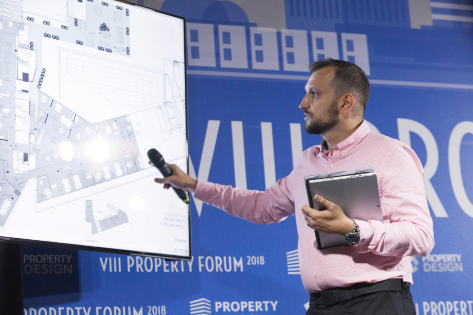 Dominik Dzierzbiński, architekt - prezentacja biura HBO Tak projektuje się biura! Quick Stories podczas Property Forum 2018