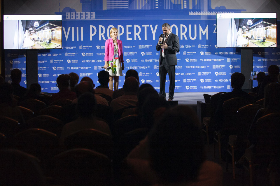 Danuta Barańska, dyrektor kreatywna, Tetris i Zbigniew Kostrzewa, architekt prowadzący, założyciel i właściciel, In Design - prezentacja biura CCC Tak projektuje się biura! Quick Stories podczas Property Forum 2018